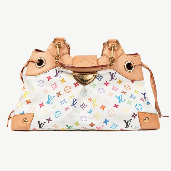 Louis Vuitton x Takashi Murakami Ursula White Multicolore Monogram Handbag - Picture 1 of 13